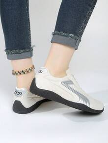 Nuevos tenis deportivos casuales y ligeros para estudiantes de moda, talla grande 36-41 para mujeres - Beis - Ver 4