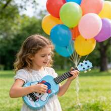 兒童迷你吉他玩具吉他 可愛卡通烏克麗麗 攜帶式兒童音樂早教樂器 2-6歲音樂啟蒙玩具 卡通小狗/兔子烏克麗麗 真實可演奏 適合兒童生日節日禮物 萬聖節聖誕節復活節禮物 - 彩色 - 查看 5