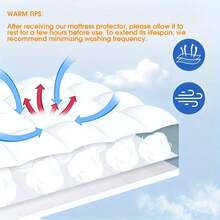 AVXLRQ Extra-Thick Mattress Cover With Cushioning Layer - Spill-Proof & Stain-Resistant Bed Topper, Machine Washable Breathable Suitable For Bedrooms, Dorm Beds, Rooms, Care - Fit For All Mattresses,Mattress Protector - Xám - Xem 4