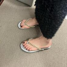2026  Women's Fashion Flip Flops Summer New Flat Thong Sandals Soft Sole Non Slip Clip Toe Casual Slippers For Women Outdoor Wear Lightweight Comfortable Wear Resistant PU Upper Rubber Sole Slip On Design Versatile All Match With Summer Dresses Jeans Shorts Skirts Perfect For Daily Wear Beach Vacation Travel Weekend Outings Shopping Dating Poolside Holiday Home Wear Indoor Outdoor Dual Use All Day Comfort Must Have Summer Essential Casual Summer Footwear - 黑色 - 查看 7