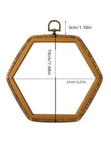 Bộ khung thêu hình lục giác/bát giác giả vân gỗ, khung nhựa kiểu cổ điển với khóa cài bằng đồng cổ, thích hợp cho thêu, thêu chữ thập, thêu kim, trang trí tường, quà tặng ngày lễ và nhiều hơn nữa. - Khung thêu cổ - Xem 13