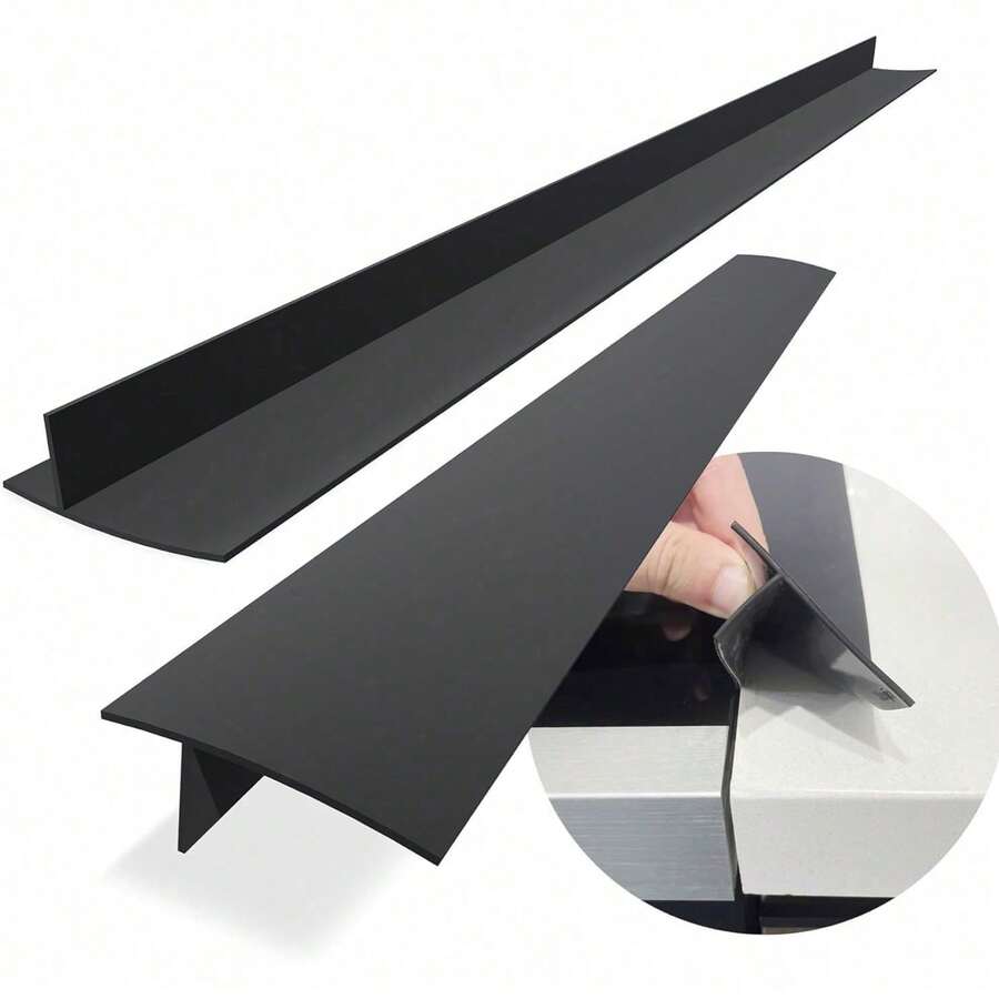 2PCS Stove Counter Cover Kitchen Seal, Stove Top Seal, Organic Silicon High Temperature Resistant Kitchen Gap Strip, Oil And Dirt Resistant Gas Stove Gap Soft Sealing Strip Silicone Gap Plug Kitchen Stove Counter Gap Cover - Flexible Stove Space Filler,Silicone Kitchen Stove Counter Gap Cover Long & Wide Gap Filler (2 Packs) Seals Spills Between Counters, Stovetops, Washing Machines, Oven, Washer,Heat-Resistant And Easy Clean - View 1