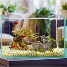1pc Aquarium Decoration, Resin Crafted Fish Tank Decor, Hiding House For Fish And Shrimp, Aquarium Landscape Ornament - A - View 11