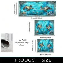 Thảm in hình sinh vật biển 2D phong cách retro, mềm mại và bền, có thể giặt được, thích hợp cho lối vào, hiên nhà, phòng khách, phòng tắm, phòng ngủ, phòng chơi game, phòng giặt, trang trí ký túc xá. - Nhiều màu - Xem 10