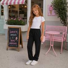 Children's Unisex Sweatpants Set, Sizes 4 To 8 Years | Thick Winter Pants For Kids - Hoa hồng - Xem 8