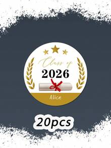 Nhãn dán tốt nghiệp hình tròn tùy chỉnh / Logo lớp tốt nghiệp năm 2026 cá nhân hóa / Nhãn dán / Đồ dùng học tập / Đồ dùng làm sổ lưu niệm / Đồ dùng học tập / Lễ tốt nghiệp / Quà tặng tốt nghiệp / Đồ dùng thiết yếu cho trường học / Đồ dùng tiệc tốt nghiệp năm 2026 - Nhiều màu - Xem 14