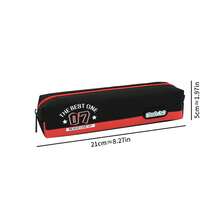 1pc Fashion Striped Pencil Case, Best Print Zipper Pencil Pouch, Large Capacity Student Stationery Storage Box, Back To School Supplies, 4 Colors Available - Multicolor - View 15