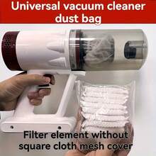 50/150 piezas Bolsas de filtro desechables para aspiradora, Cubiertas de filtro elásticas, Compatibles con la mayoría de aspiradoras domésticas y de oficina, Repuesto universal para aspiradoras domésticas, Accesorios de mantenimiento de aspiradoras, Cubiertas de filtro fáciles de instalar - Funda de filtro de aspiradora - Ver 5