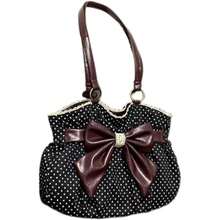 Fashionable Bow Polka Dot Exquisite Shoulder Bag, Niche Design Large Capacity Color Blocked Lace Tote Bag, Sweet Temperament Versatile Cute Armpit Bag, Suitable For Shopping, Commuting, Work, Daily Outings, Dates - White - View 9