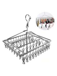 Stainless Steel Clothesline With 30 Clips/Hooks - 銀色 - 查看 8