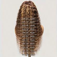 Highlight Deep Wave 13X4 Human Hair Lace Front Wig 4/27 Honey Blonde Highlight Human Hair Lace Front Wig 250 Density Wigs For Women Halloween Cosplay For Everyday And Special Events - Elegant Hairstyles, Versatile Wig - S4/27 - 查看 6