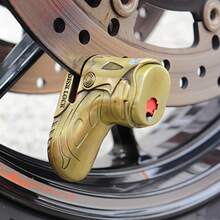 Disc Brake Lock, Motorcycle Lock, Electric Bike Anti-Theft Lock, Electric Scooter Lock, Mountain Bike Lock, Butterfly Lock - Gold - View 3