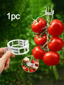 1/50pcs Plastic Vine Plant Support Clips, Suitable For Tomatoes And Other Climbing Plants, Reusable Clips Allow Tomato Vines And Vegetable Plants To Grow Upright, Promoting Healthy Plant Growth - Multicolor - View 10