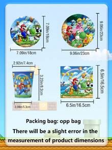 Sega 主題派對用品，包含多款印花紙盤、杯子與餐巾紙，附遊戲場景與角色圖案，適合各種派對或活動，營造生日派對氛圍 - 彩色 - 查看 2