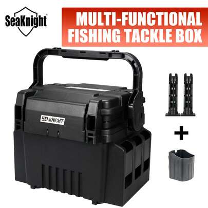  Hộp đựng dụng cụ câu cá Seaknight 10L SK04 hai lớp rộng rãi, cứng cáp, đa năng, có giá đỡ cần câu.
