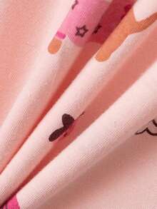 Bộ đồ ngủ bé gái 2 món/set, áo tay ngắn và quần short, pijama nhẹ họa tiết hoạt hình - Màu Hồng baby - Xem 11