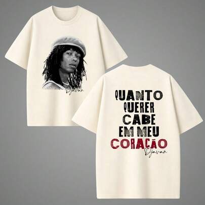 Camiseta Oversized Djavan Quanto Querer Cabe em Meu Coracao Musica Show Turne Premium