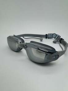 2 piezas Gafas de natación HD resistentes al agua y antivaho, gafas de natación profesionales de carreras con tapones para los oídos todo en uno - A - Ver 6