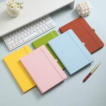 A5 Lined Notebook Journal, PU Leather Hardcover With Elastic Band,96 Sheets/192 Pages 8 Colors, School Supplies For Students, Writing & Note Taking - A5 lined - View 3
