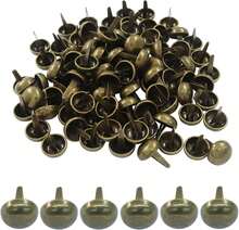 Unlorspy 200Pcs Bronze Durable Metal Bag Feet Studs, Decorative Purse Feet Nailheads Stylish Handbag Feet, Spike Nailheads For Leather Craft/DIY Enthusiasts - ColorA - View 1
