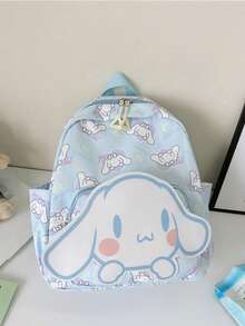 SANRIO 可愛卡通 Hello Kitty 迷你印花後背包，學生書包，輕量旅行背包，高品質耐用休閒日用包，附可愛角色印花，舒適加厚肩帶，時尚款 - 彩色 - 查看 3
