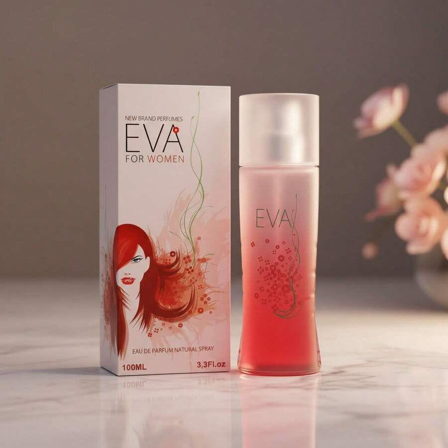 Real Time Perfume New Brand Eva para Mujer - Eau de Parfum 100ml (3.3 oz) | Fragancia Floral Luminosa con Vainilla Salada y Jazmín | Aroma Femenino Fresco y Cautivador para Uso Diario. - 100 ml - Ver 1