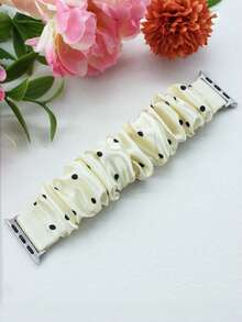 1個波點彈性髮圈，適用於38mm/40mm/41mm/42mm/44mm/45mm/46mm/49mm，兼容Ultra/SE/S10/S9/8/7/6/5/4/3/2/1，適合春夏秋冬，時尚優雅，易於佩戴，適用於工作、約會、聚會、運動 - 常規款 - 查看 9