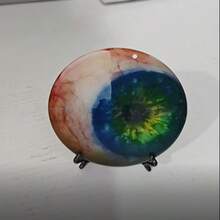 1pc Hyper-Realistic Monster Eye Decor, Acrylic Car Hanging Ornament, Exquisite Desktop Decoration, Realistic Detail Simulated Eyeball, Perfect Gift, Birthday Gift, Halloween Gift, Christmas Gift, Holiday Gift, Present - Multicolor - View 10