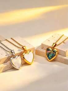1 chiếc mặt dây chuyền hình trái tim, có thể lồng ảnh, mặt dây chuyền ảnh, dây chuyền tùy chỉnh, mặt dây chuyền hình trái tim cá nhân hóa, quà tặng Ngày của Mẹ, sinh nhật, kỷ niệm, tốt nghiệp, quà tặng cho bạn bè, gia đình, phong cách cổ điển. - Nhiều màu - Xem 3