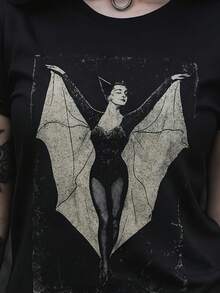 Dam-T-shirts - Svart - Visa 1