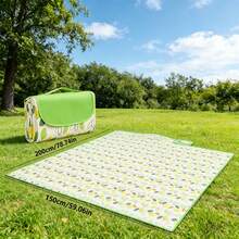 Manta de camping para exteriores, estera de picnic impermeable, cojín de asiento portátil, ligero, plegable, duradero y multifuncional, esencial para picnics de primavera y verano, camping, senderismo y aventuras al aire libre. - A - Ver 2