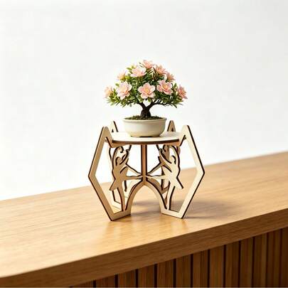 Soporte para maceta de estilo nórdico con bailarina, estantería para exhibir plantas en macetas pequeñas en el balcón/escritorio, soporte creativo para flores, estantería de escritorio para almacenar suculentas, decoración minimalista para interiores
