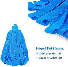 EaseYourDay Microfiber Cloth String Mop Head Refill, Loop End Screw On Mop Head Compatible With All Standard US Threading Pole (Acme 3/4 Inch Thread) (1) - ColorA - View 3