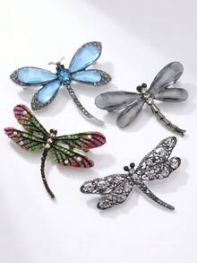 Luxury Acrylic Dragonfly Brooches - Fashionable Insect Pins For Women Unisex Casual Party Jewelry Accessories / Friends Gifts Badges Decoration - Dragonfly - View 8