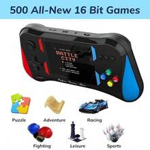 1pc New X7M Mini Arcade Portable Console With Portable Charging For Two Players, Direct From The Manufacturer, With Built-In 500mAh Battery. - Blue - View 7