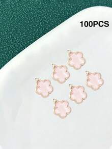 10/20/50/100件套幸运四叶草吊坠项链手链耳环DIY首饰制作配件套装 - 單吊 - 查看 23