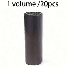 100 túi rác màu đen, làm từ chất liệu PE bền chắc, có quai xách và đường xé tiện dụng. - Túi xách dày dặn - Xem 11