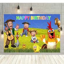 Green Grass Farm Theme Party Decoration  Background La Granja De Zenon Backdro Photo Backdrop Kids 1st Birthday Baby Shower - Mô hình M - Xem 13