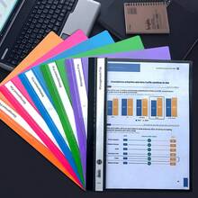 6 bìa đựng tài liệu rời 2 lỗ bằng nhựa PP trong suốt khổ A4, dùng cho văn phòng, trường học, đựng hồ sơ thi, tài liệu kinh doanh. - Bộ - Xem 6