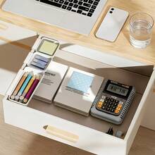 Desktop And Drawer Storage Box With Built-In Compartments, Divided Makeup And Skincare Organizer Suitable For All Drawer Sizes, Home Desktop And Drawer Storage And Organization - Multicolor - View 6