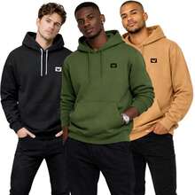 Set Of 3 Comfortable Kangaroo Hoodie Sweatshirts For Casual Style - 黑色,綠色和米色 - 查看 1
