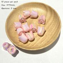 亚克力单色滴油煤球饼干直孔散珠 DIY 手机挂绳、吊坠、钥匙扣配件 - 彩色 - 查看 2