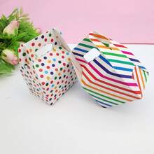 10/30 hộp quà cưới sọc cầu vồng và chấm bi, hộp giấy mini gấp gọn sáng tạo, hộp quà kẹo cưới, hộp quà tinh tế cho tiệc sinh nhật, đám cưới, tiệc theo chủ đề. - Xem 3