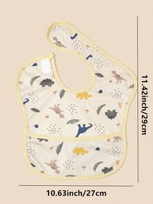 1 buah Celemek Bayi Bermotif Lucu, Unisex untuk Bayi Laki-laki dan Perempuan, Nyaman Dipakai, Tahan Lama dan Mudah Dibersihkan - MultiWarna - View 7