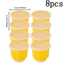 4/8pcs Octagonal Pudding Mold Set - Easy Release Plastic Pudding Molds - Suitable For Jelly, Mousse And Ice Cream Making, With Lid, Suitable For Camping And Home Cooking, Perfect For Birthday Celebrations And High-Quality Dessert Making - Multicolor - View 16