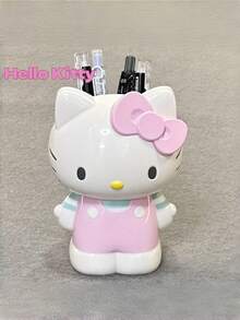 1pc Sanrio Hello Kitty Multifunctional Cartoon Cute Desktop Storage Organizer, Elegant Home Decor, Can Be Used To Store Stationery, Makeup Brushes, Toothbrushes, Lightweight And Practical, Suitable As Holiday Gift - Multicolor - View 9