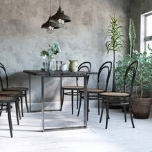 Table Legs, Set Of 2, Table Runners, Square Profile Steel Furniture Legs, For Coffee Table And Dining Table, Black, 60 X 72 Cm - 黑色 - 查看 1