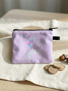 1pc Coin Purse, Storage Bag, Makeup Bag, Card Holder, Earphone Case, Mermaid Printed Pattern Coin Wallet Card Pouch, Buckle Compact Small Bag, Can Hold Coins, Cards, Accessories, Keys, Multi-Functional Storage Bag, Ideal Gift For Girls And Boys - Multicolor - View 9