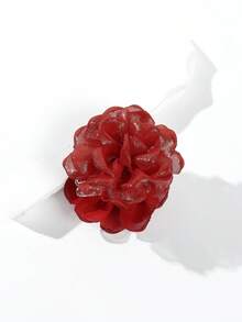 1pc/2pcs 5cm/1.96in Small Size Solid Color Shiny Glitter Flower Hair Claw Clips, Suitable For Thin Hair, Versatile For Daily Wear, Party And Event Styling Summer Hair Accessories Hair Clips Beach Hair Clutch - Multicolor - View 9