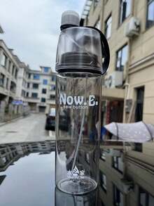 1个创意户外喷雾水瓶，600毫升/400毫升塑料便携式水壶，清凉水杯 - 綠 - 查看 8